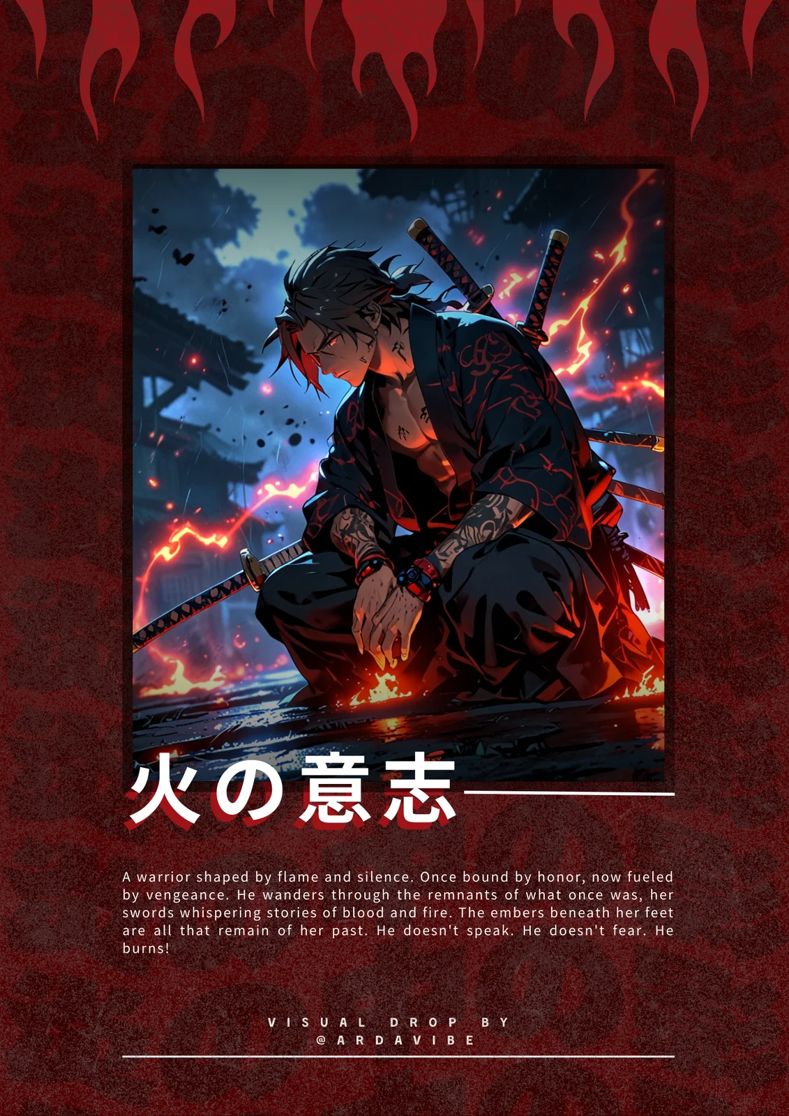Japon tema poster tasarımı